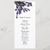 Mason Jar Lavender Wedding Program Programm (Vorderseite)