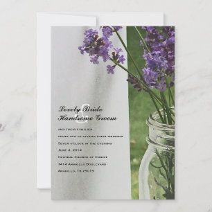 Mason Jar Lavender White Porch Hochzeit Einladung