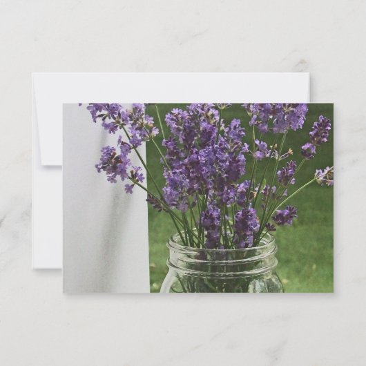 Mason Jar Lavender White Porch Save the Date (Rückseite)