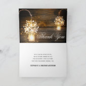 Mason Jar leuchtende Lichter floral Danke Karte (Innenseite)