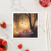 Mason Jar Lichter Baum rustikale Hochzeit Serviette (Beispiel)