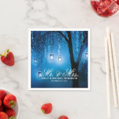 Mason Jar Lichter Baum rustikale Hochzeit Serviette (Beispiel)