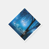 Mason Jar Lichter Baum rustikale Hochzeit Serviette (Ecke)