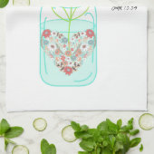 Mason Jar: Liebe Bible Verse Geschirrtuch (Gefaltet)