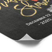 Mason Jar Lights Chalkboard Brautparty Willkommen Poster (Ecke)