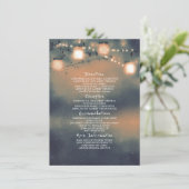 Mason Jar Lights Hochzeitdetails - Informationen Begleitkarte (Stehend Vorderseite)