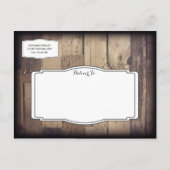 Mason Jar Lights Rusti Wood Save the Date Postcard Ankündigungspostkarte (Rückseite)