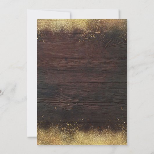 Mason Jar Lights Rustic Wood Probe Dinner Einladung (Rückseite)