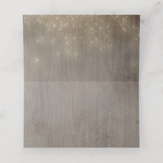 Mason Jar Lights Rustikal Platzkarte (Innenseite Aufgefaltet)