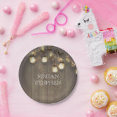 Mason Jar Lights Rustikale Barn Wedding Pappteller (Party)