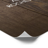 Mason Jar Lights Rustikale Hochzeit Begrüßungszeic Poster (Ecke)