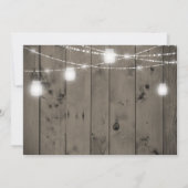 Mason Jar Lights Rustikale Paare Polterabend Einladung (Rückseite)