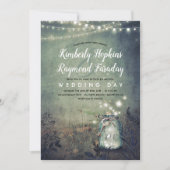 Mason Jar Lights | Rustikaler Garten | Abend Hochz Einladung (Vorderseite)