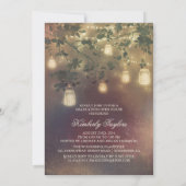 Mason Jar Lights Rustische Foto Graduation Party Einladung (Rückseite)