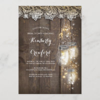 Mason Jar Lights und Lace Rustikales Brautparty