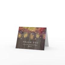 Mason Jar Lights Wedding Vielen Dank