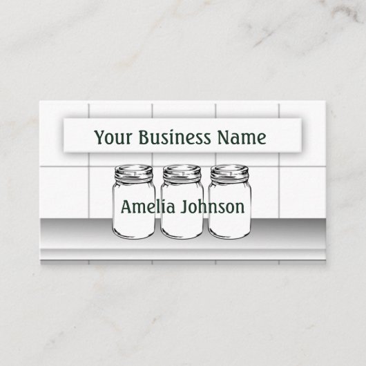 Mason Jar maßgeschneidert Ihr Objekt Visitenkarte (Vorderseite)