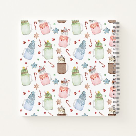 Mason Jar Milkshakes Candy Canes Weihnachts Rezept Notizblock (Rückseite)