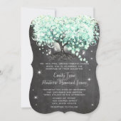 Mason Jar Mint Chalkboard Herz Leaf Tree Invitati Einladung (Vorderseite)