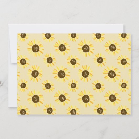 Mason Jar mit gelben Sonnenblumen Brautparty Einladung (Rückseite)