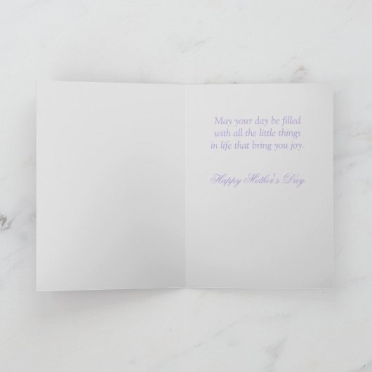 Mason Jar mit Lila Hydrangeas-String-Leuchten Karte (Innenseite)