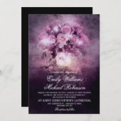 Mason Jar mit Rose Streichellichthochzeit Einladung (Vorne/Hinten)