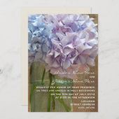 Mason Jar of Blue & Lila Hydrangeas Hochzeit Einladung (Vorne/Hinten)