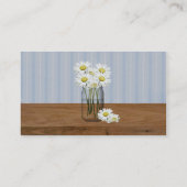 Mason Jar of Daisies Business Card Visitenkarte (Rückseite)