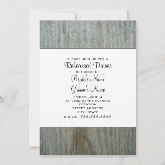 Mason Jar of Daisies Rustikales Abendessen Probe Einladung (Rückseite)