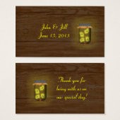 Mason Jar of Fireflies Wedding Hang Tag (Vorne & Hinten)