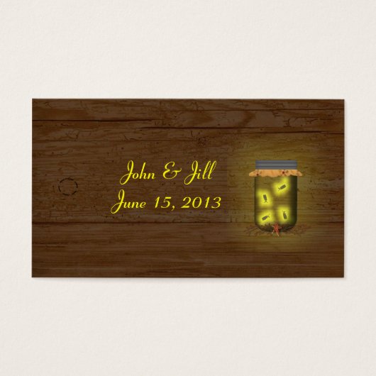 Mason Jar of Fireflies Wedding Hang Tag (Vorderseite)