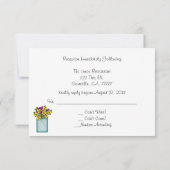 Mason Jar of Stiefmütterchen Empfang UAWG Einladung (Rückseite)