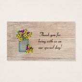 Mason Jar of Stiefmütterchens Wedding Hang Tag (Rückseite)