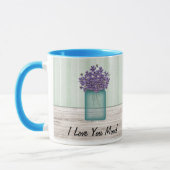 Mason Jar of Violets Mother Day Tasse (Links)