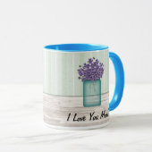 Mason Jar of Violets Mother Day Tasse (VorderseiteRechts)