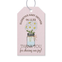 Mason Jar on Pink Stripes Kinderdusche Vielen Dank