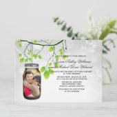Mason Jar Outdoor Wedding Template Einladung (Stehend Vorderseite)