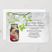 Mason Jar Outdoor Wedding Template Einladung (Vorne/Hinten)