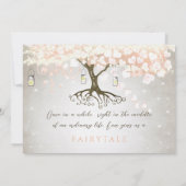 Mason Jar Peachy Pink Heart Leaf Tree Save The Date (Rückseite)