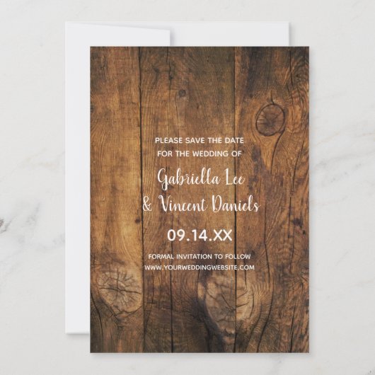 Mason Jar Pink Daisies Barn Wedding Save the Date (Rückseite)