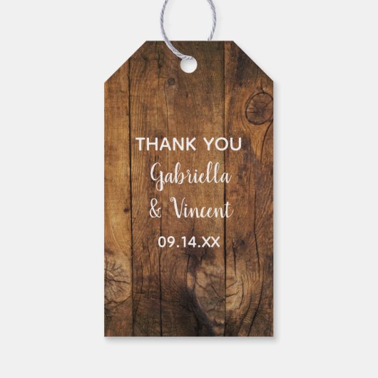 Mason Jar Pink Daisies Country Wedding Gefallen Ta Geschenkanhänger (Rückseite)