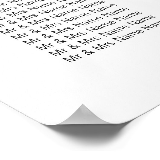 Mason Jar & Pink Heart Wedding Chart Poster (Ecke)