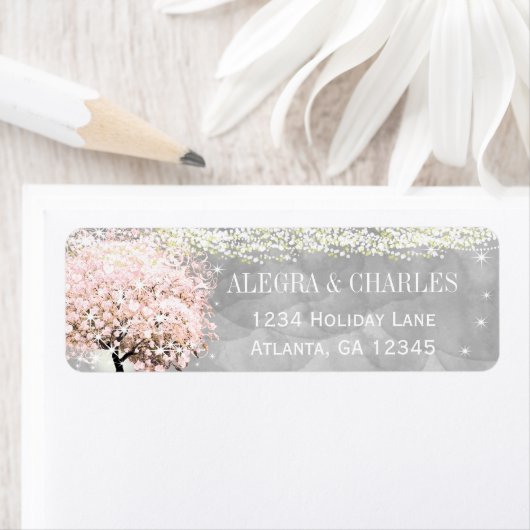 Mason Jar Pink Herzleaf Tree Gray Watercolor (Insitu)