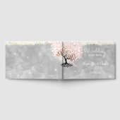 Mason Jar Pink Herzleaf Tree Gray Watercolor Gästebuch (Voll)