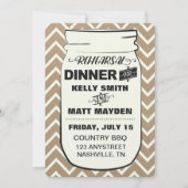 Mason Jar Probe Dinner Einladung (Vorderseite)