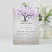 Mason Jar Radiant Lavender Wedding Direction Cards Begleitkarte (Stehend Vorderseite)