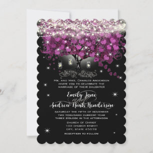 Mason Jar Radiant Lila Wedding Einladung
