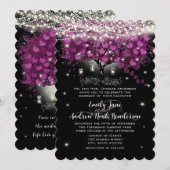 Mason Jar Radiant Lila Wedding Einladung (Vorne/Hinten)