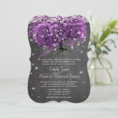 Mason Jar Radiant Lila Wedding Einladung (Stehend Vorderseite)