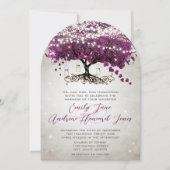Mason Jar Radiant Lila Wedding Einladung (Vorderseite)